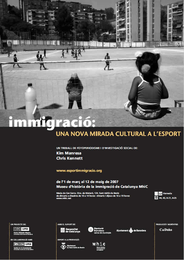 Poster expo Immigració: una nova mirada cultural a l'esport